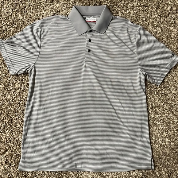 Mens XL Gray and White GRANDSLAM performance Polo - Picture 1 of 4